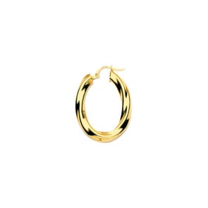 Kreolen 750/18 K Gelbgold oval 21 x 28mm