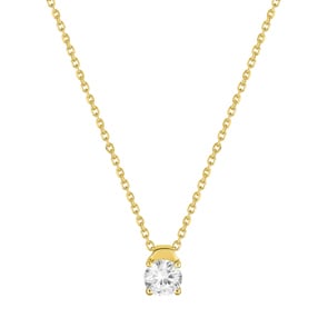 Collier mit Anhänger 750/18 K Gelbgold mit Zirkonia Ø 5mm