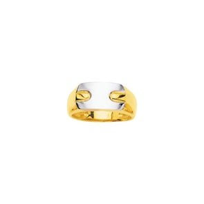 Herrenring 750/18 K Gelb-/Weissgold