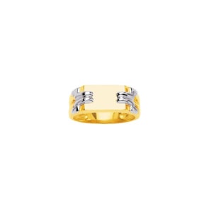 Herrenring 750/18 K Gelb-/Weissgold