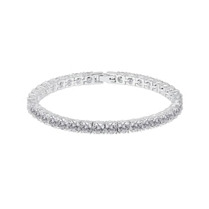 5mm Tennisarmband Weiss vergoldet mit Zirkonia