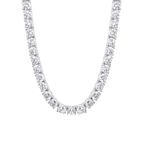 6mm Tenniscollier Weiss vergoldet mit Zirkonia