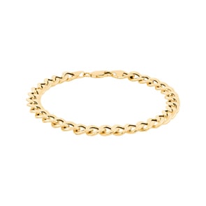 7.4mm Panzerarmband 750/18 K Gelbgold halbmassiv