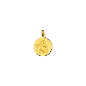 Anhänger 750/18 K Gelbgold 15mm, Schutzengel