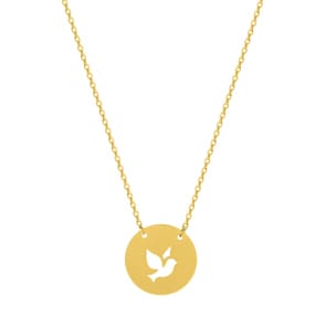 Collier or jaune 750/18 ct 42cm, Hirondelle