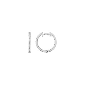 Kreolen 750/18 K Weissgold mit Diamanten 0.40ct. H/si