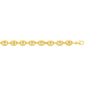 8.0mm Schiffsankerarmband 375/9 K Gelbgold halbmassiv