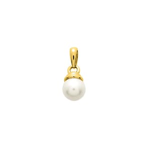 8.0mm Süsswasserzuchtperlen Anhänger 750/18 K Gelbgold