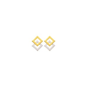 Ohrstecker 750/18 K Gelbgold bicolor
