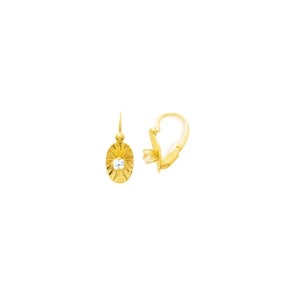 Ohrringe 750/18 K Gelbgold mit Zirkonia