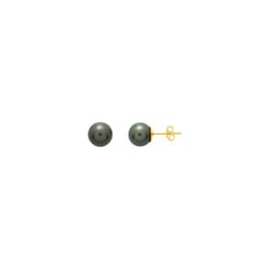 Ohrstecker 750/18 K Gelbgold mit Tahiti-Kulturperle Ø 8mm