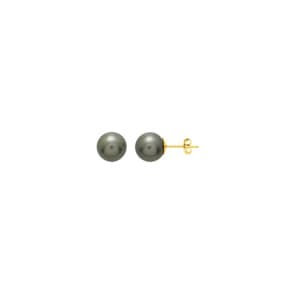 Ohrstecker 750/18 K Gelbgold mit Tahiti-Kulturperle Ø 9mm