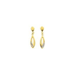 Boucles d'oreilles pendantes or jaune 750/18 ct