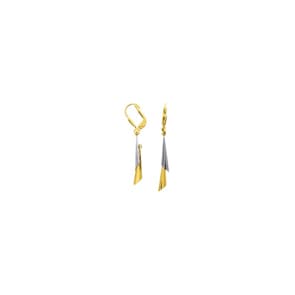 Boucles d'oreilles or bicolore 750/18 ct