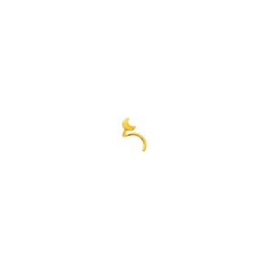 Nasenpiercing Spirale 750/18 K Gelbgold, Mond