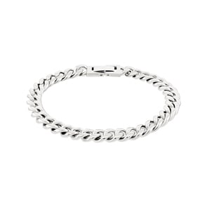 8mm Cuban Link Panzerarmband silbrig