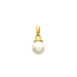 9.0mm Süsswasserzuchtperlen Anhänger 750/18 K Gelbgold
