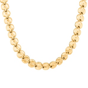 9.5mm Fantasiekette 750/18 K Gelbgold halbmassiv