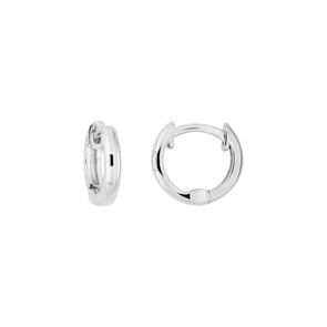 9mm Scharnier-Creolen 750/18 K Weissgold