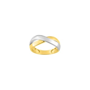 Damenring 750/18 K Gelb-/Weissgold