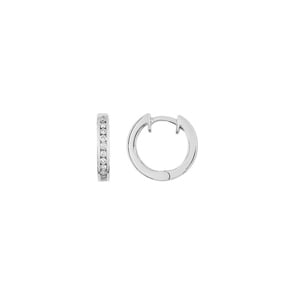 Kreolen 750/18 K Weissgold mit Diamanten 0.18ct. H/si