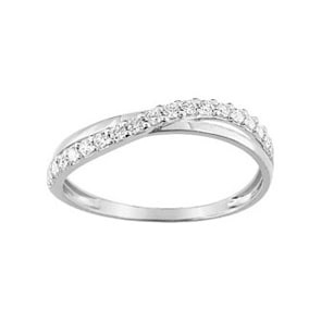 Damenring 750/18 K Weissgold mit Zirkonia, Fantasie