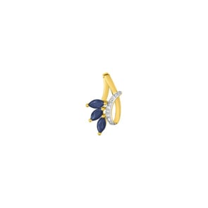 Anhänger 750/18 K Gelbgold mit Saphiren Marquise und Diamanten 0.01ct.