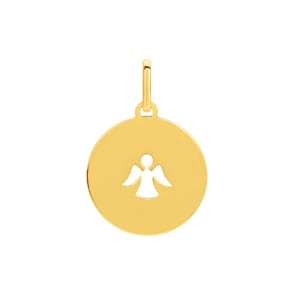 Plaquette or jaune 750/18 ct Ø 15mm, Ange