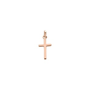 Anhänger 750/18 K Roségold 10x16mm, Kreuz