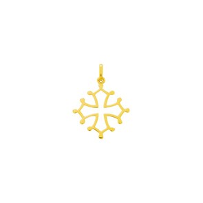 Pendant 750/18 K Yellow Gold 22x22mm, Occitan cross
