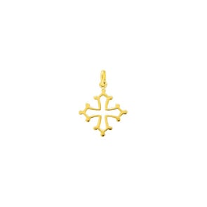 Anhänger 750/18 K Gelbgold 20x20mm, Tolosanerkreuz
