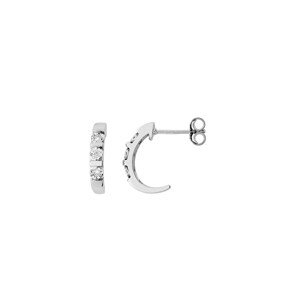 Ohrringe 750/18 K Weissgold mit Diamanten 0.06ct. H/p1