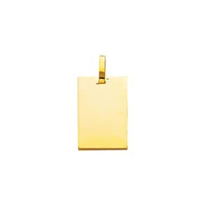 Plakette 750/18 K Gelbgold 20x30mm