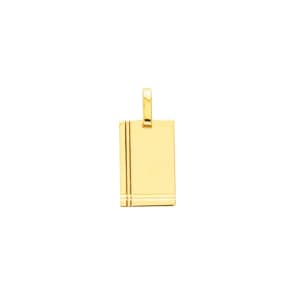 Plakette 750/18 K Gelbgold 16x24mm