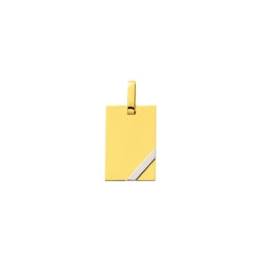 Plaquette or bicolore 750/18 ct 16x24mm