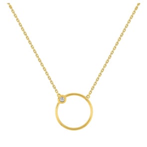 Collier 750/18 K Gelbgold mit Diamant 0.01ct. H/p1