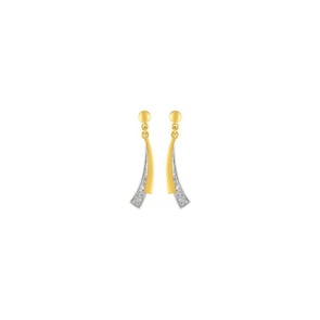 Ohrhänger 750/18 K Gelb-/Weissgold mit Diamanten 0.01ct. H/p1