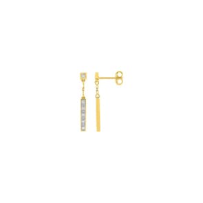 Ohrhänger 750/18 K Gelbgold mit Diamanten 0.06ct. H/p1