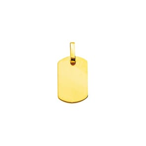 Engravable Pendant 750/18 K Yellow Gold tonneau 15x24mm