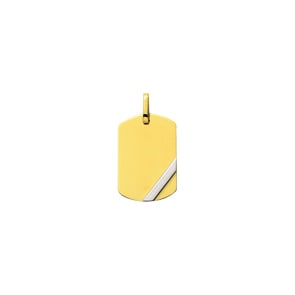 Plaquette or bicolore 750/18 ct 15x22mm