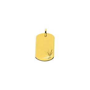 Plaquette or jaune 750/18 ct tonneau 15x22mm