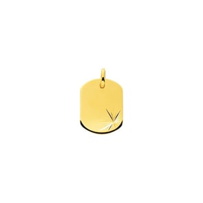 Engravable Pendant 750/18 K Yellow Gold 15x19mm