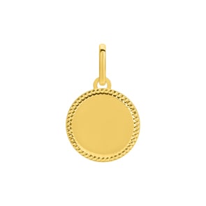 Plakette 750/18 K Gelbgold rund 12mm
