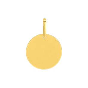 Plakette 750/18 K Gelbgold rund Ø 11mm
