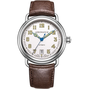 Aerowatch 1942 Automatic Leder braun