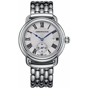 Aerowatch 1942 Automatic Small Second Silver