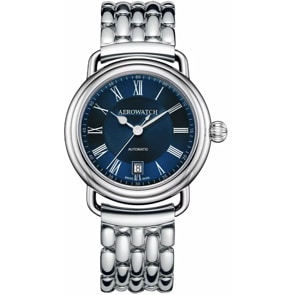 Aerowatch 1942 Automatic Silbrig / Blau