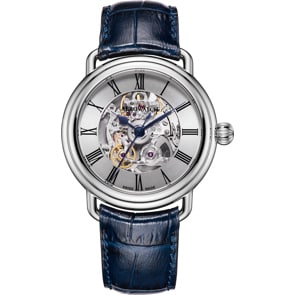 Aerowatch 1942 Automatic Skeleton Leder blau
