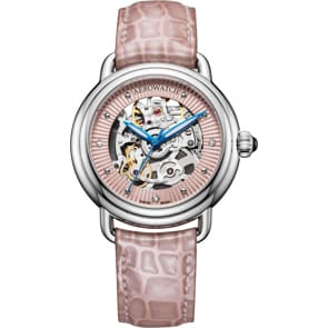 Aerowatch 1942 Lady Automatic Skeleton Rosa