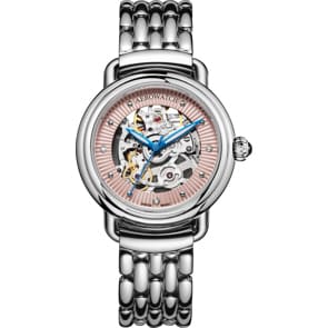 Aerowatch 1942 Lady Automatic Skeleton Rosa
